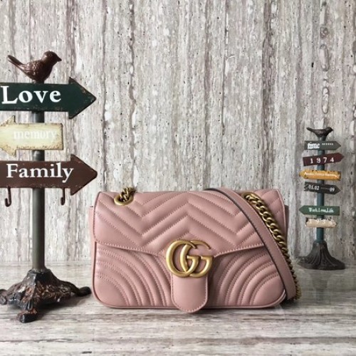 Gucci GG Marmont Matelasse Minitasche 446744 Rosa