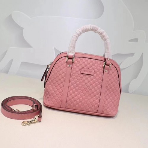 Gucci Signature Ledertasche mit Griff oben 449654 Pink