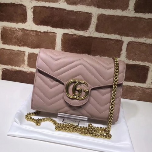 Gucci GG Marmont Matelasse Mini-Tasche 474575 Rosa