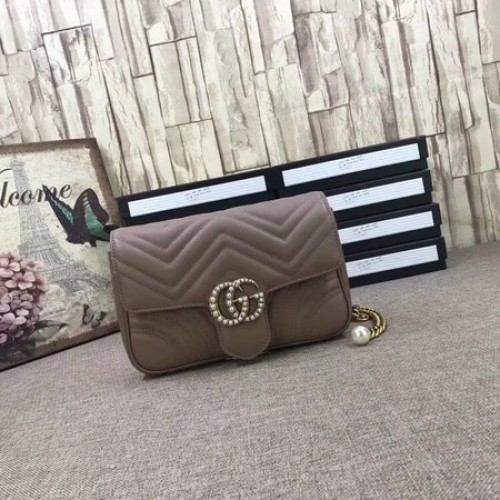 Gucci GG Marmont Matelasse Minitasche 476809 Rosa