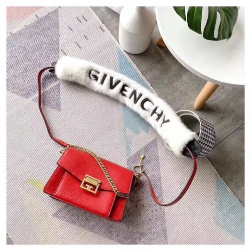 GIVENCHY GV3 Umhängetasche aus Leder und Wildleder 9989 rot