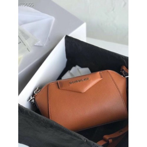 GIVENCHY Original Leder Umhängetasche 1870 braun