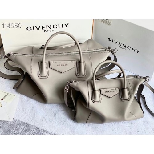 GIVENCHY Original Leder Umhängetasche 63188 hellgrau