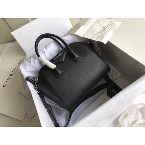 Givenchy Kleine Antigona Tasche aus genarbtem Kalbsleder BB0511 schwarz