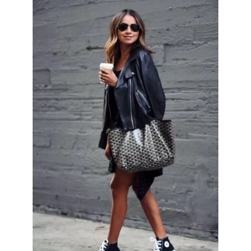 Goyard Kalbsleder Tragetasche 6783 Schwarz