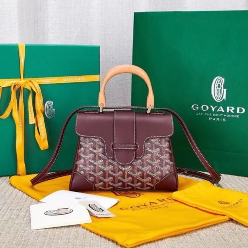 Goyard Saigon Mini Tragetasche aus Kalbsleder 9955 Wein