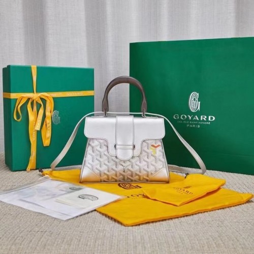 Goyard Saigon Mini Tote Bag aus Kalbsleder 9955 Silber