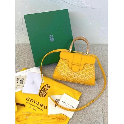 Goyard Saigon Mini Tote Bag aus Kalbsleder 9955 gelb