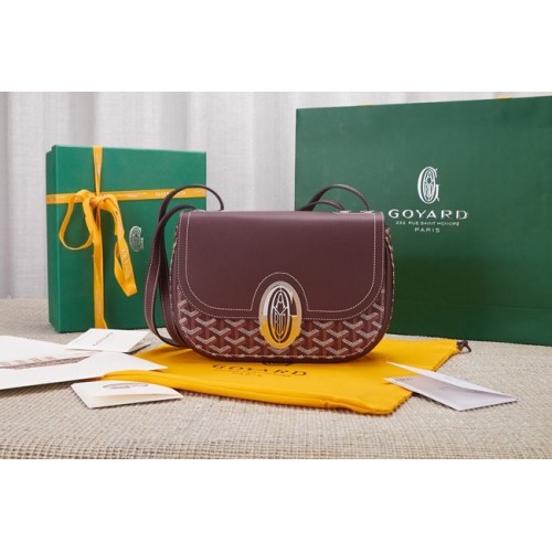 Goyard Kalbsleder Umhängetasche 9967 Burgund
