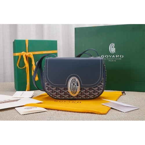 Goyard Kalbsleder Umhängetasche 9967 dunkelblau