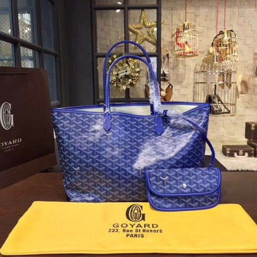Goyard Y Doodling Kalbsleder Tragetasche 36987 blau