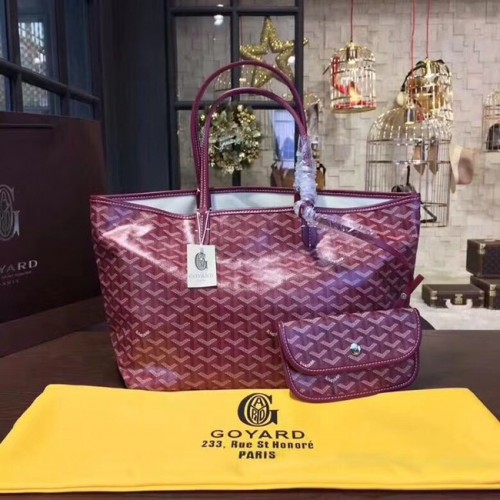 Goyard Y Doodling Kalbsleder Tragetasche 36987 fuchsia