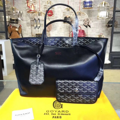 Goyard Y Doodling Kalbsleder Tragetasche 7901 Schwarz