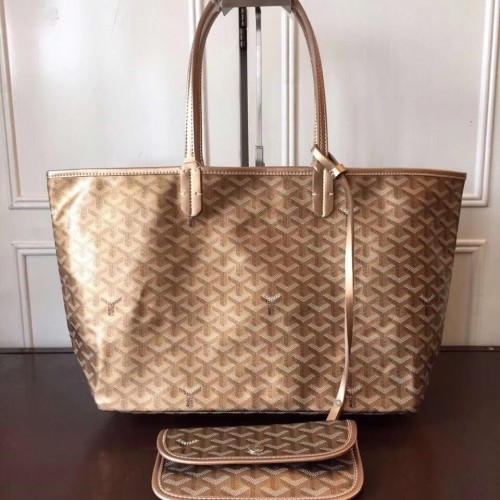 Goyard Y Doodling Kalbsleder Tragetasche 7902 Gold