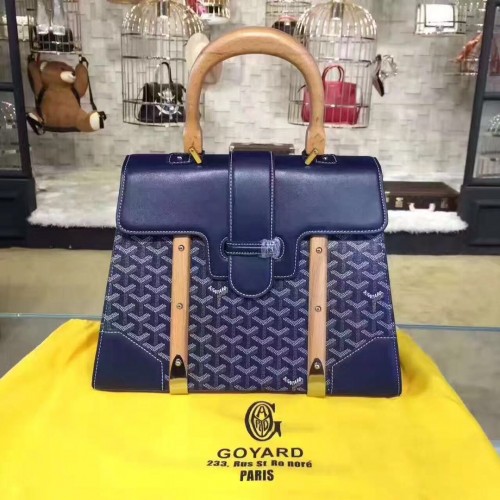 Goyard Y Doodling Kalbsleder Tragetasche 9956 blau
