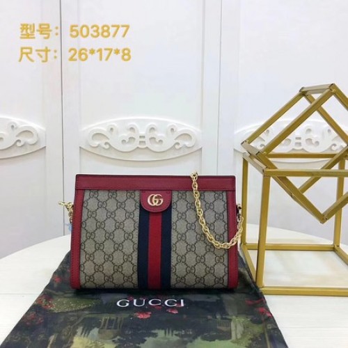 Gucci Ophidia GG Kleine Umhängetasche 503877 Rot