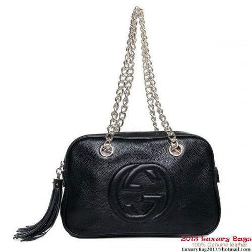 Gucci 308983 A7M0G 1000 Soho Schultertasche Schwarz