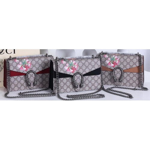 Gucci 400235 Schultertasche mit Dionysus-Blüten-Print