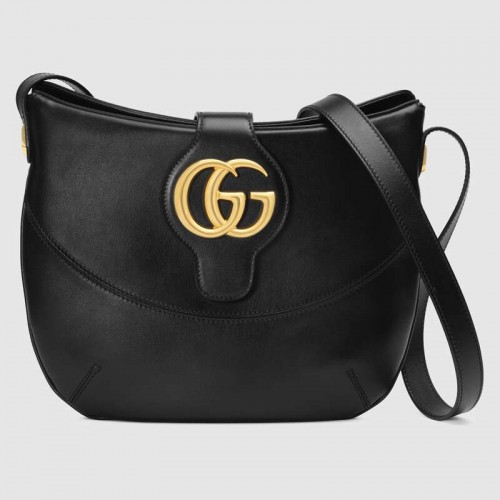 Gucci Arli mittelgroße Umhängetasche 568857 Schwarz