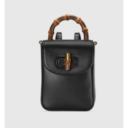 Gucci Bamboo Mini Handtasche 702106 schwarz