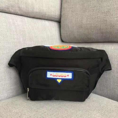 Gucci Gürteltasche mit Gucci 80er Patch 536842 schwarz