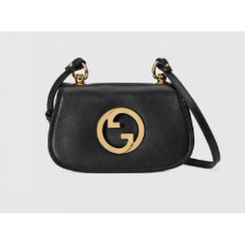 Gucci Blondie Original Leder Umhängetasche 698643 schwarz