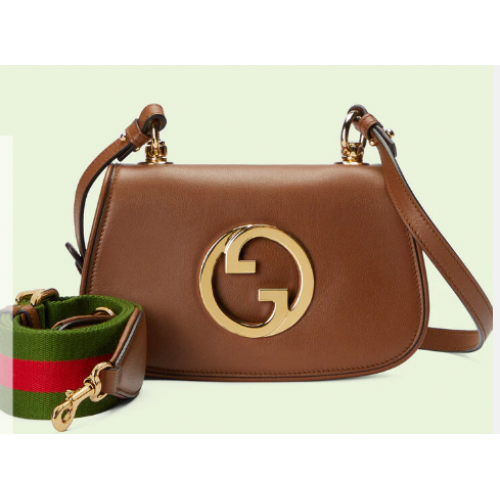 Gucci Blondie Original Leder Umhängetasche 698643 braun