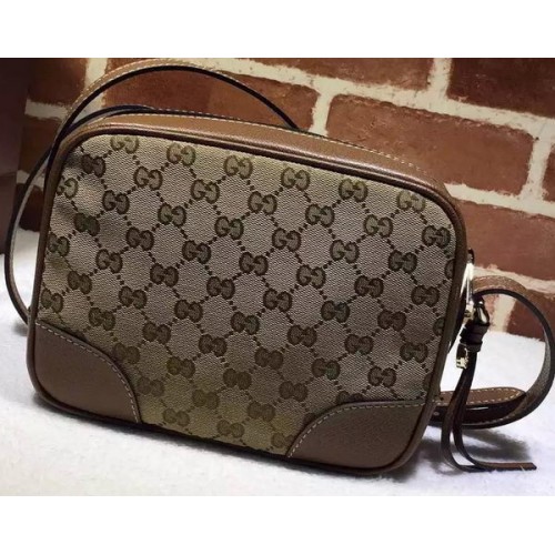 Gucci Bree Original GG Canvas Mini Messenger Bag 387360 Braun