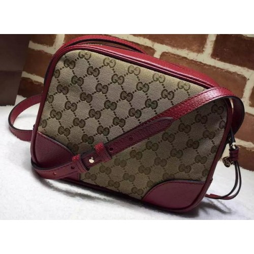 Gucci Bree Original GG Canvas Mini Messenger Bag 387360 Burgund