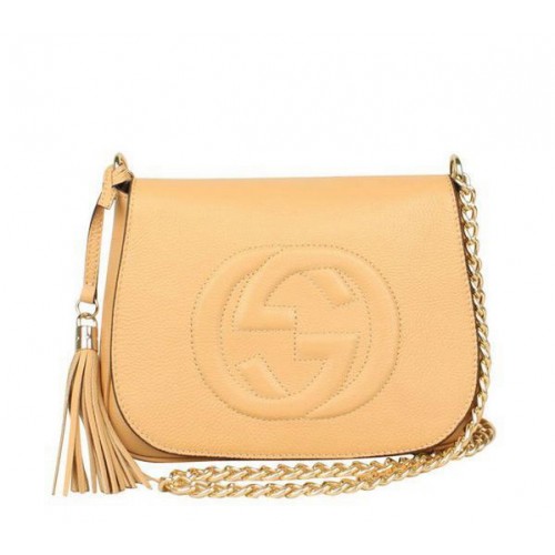 Gucci Broadway Kalbsleder Hard Case Clutch 323191 Beige