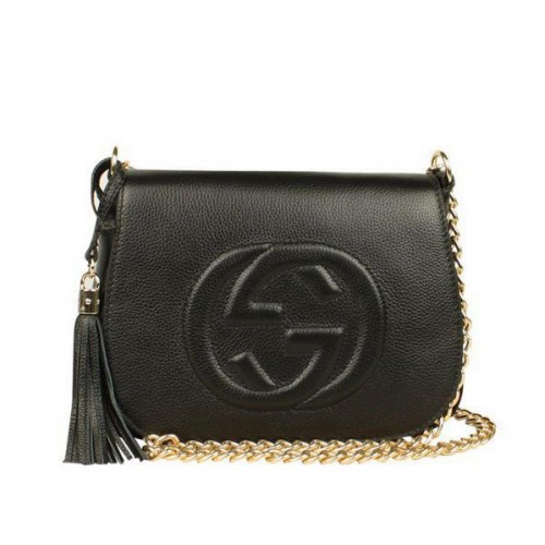 Gucci Broadway Kalbsleder Hard Case Clutch 323191 Schwarz