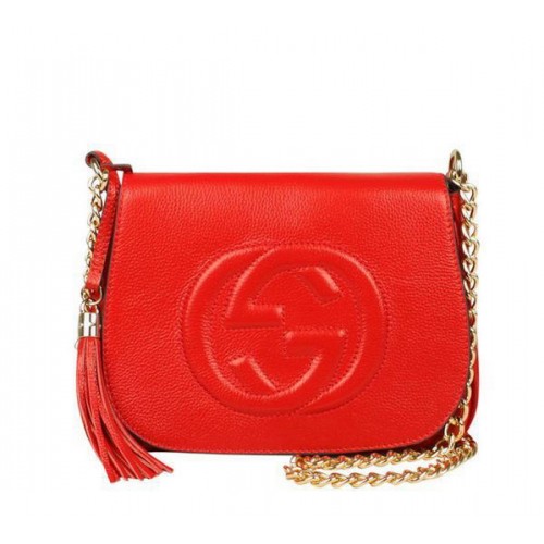 Gucci Broadway Kalbsleder Hard Case Clutch 323191 Rot