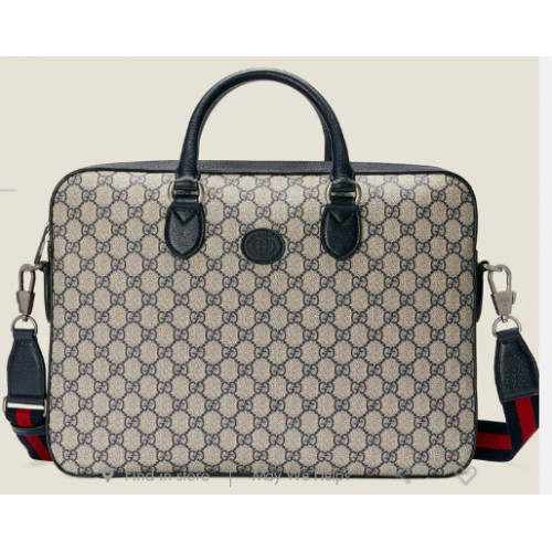 Gucci Business Case mit Interlocking G 674140 Blau