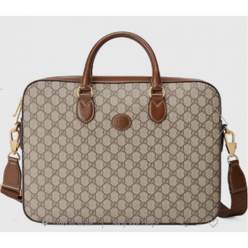 Gucci Business Case mit Interlocking G 674140 Braun