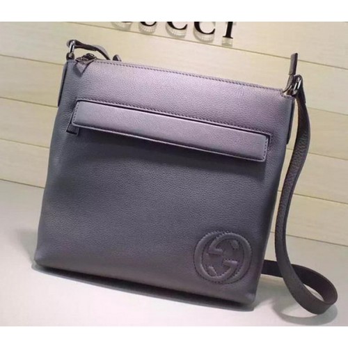 Gucci Messenger Bag aus KalbslederS 322059 Grau