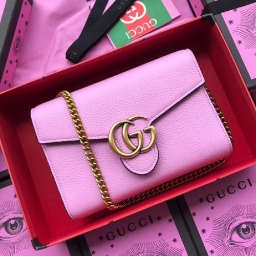 Gucci Schultertasche aus Kalbsleder 401232 Rosa