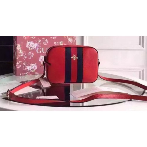 Gucci Schultertasche aus Kalbsleder 412008 Rot