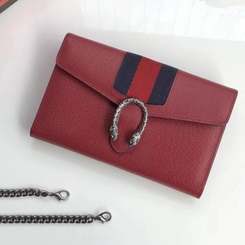 Gucci Schultertasche aus Kalbsleder 481377 Rot