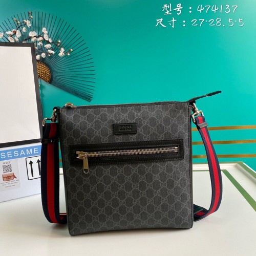 Gucci Canvas Umhängetasche 474137 schwarz