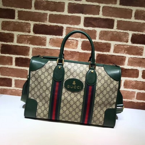 Gucci Courrier weiche GG Supreme Reisetasche 459311 grün