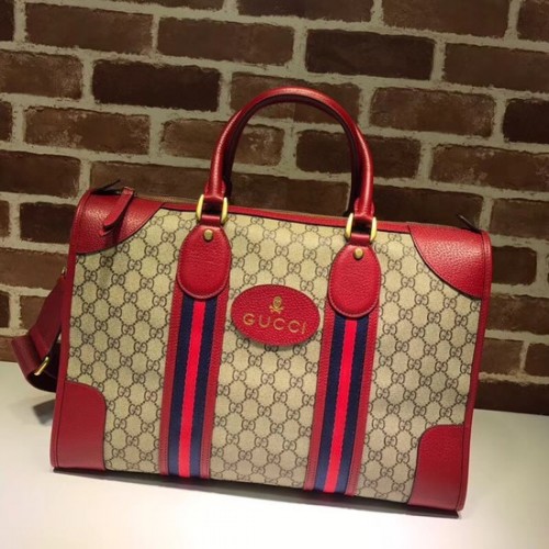 Gucci Courrier weiche GG Supreme Reisetasche 459311 rot