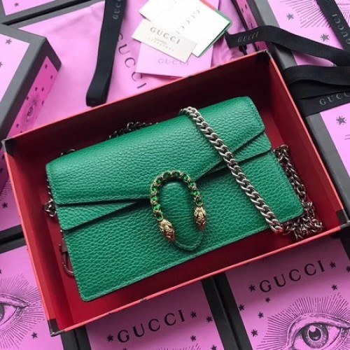 Gucci Dionysus Kalbsleder Umhängetasche 476430 Grün