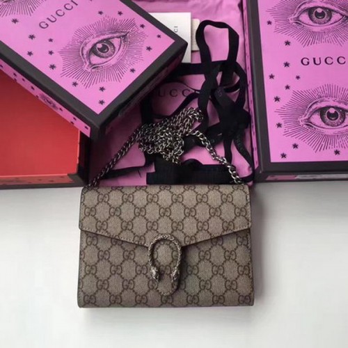 Gucci Dionysus GG Supreme Umhängetasche 401231 Aprikose&Rot