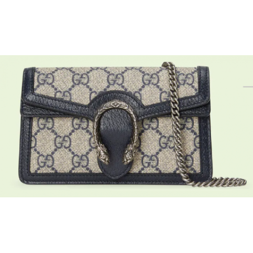 Gucci Dionysus GG Super-Mini-Tasche 476432 Blau