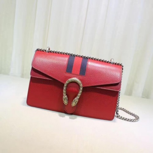 Gucci Dionysus Leder Umhängetasche 400249 Rot