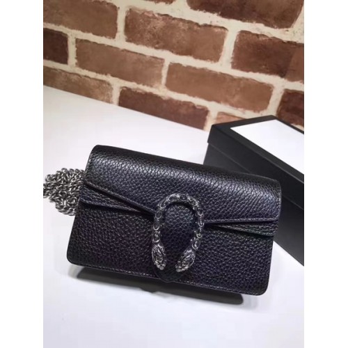 Gucci Dionysus Leder Super Mini Tasche 476432 Schwarz