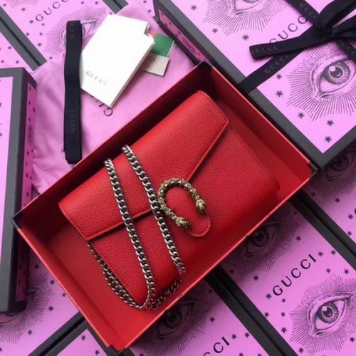 Gucci Dionysus Mini-Kettentasche aus Leder 401231 Rot