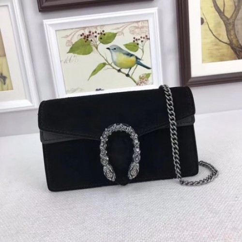 Gucci Dionysus Velvet Super Mini Bag 476432 Schwarz