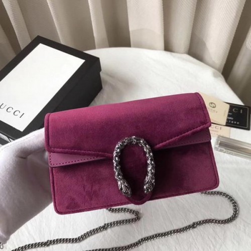 Gucci Dionysus Velvet Super Mini Tasche 476432 Lila