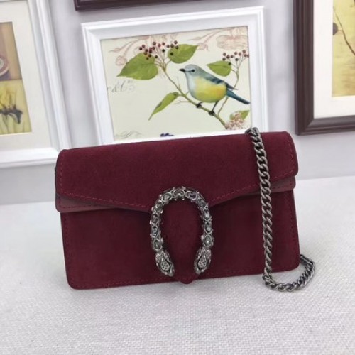 Gucci Dionysus Velvet Super Mini Tasche 476432 Rot